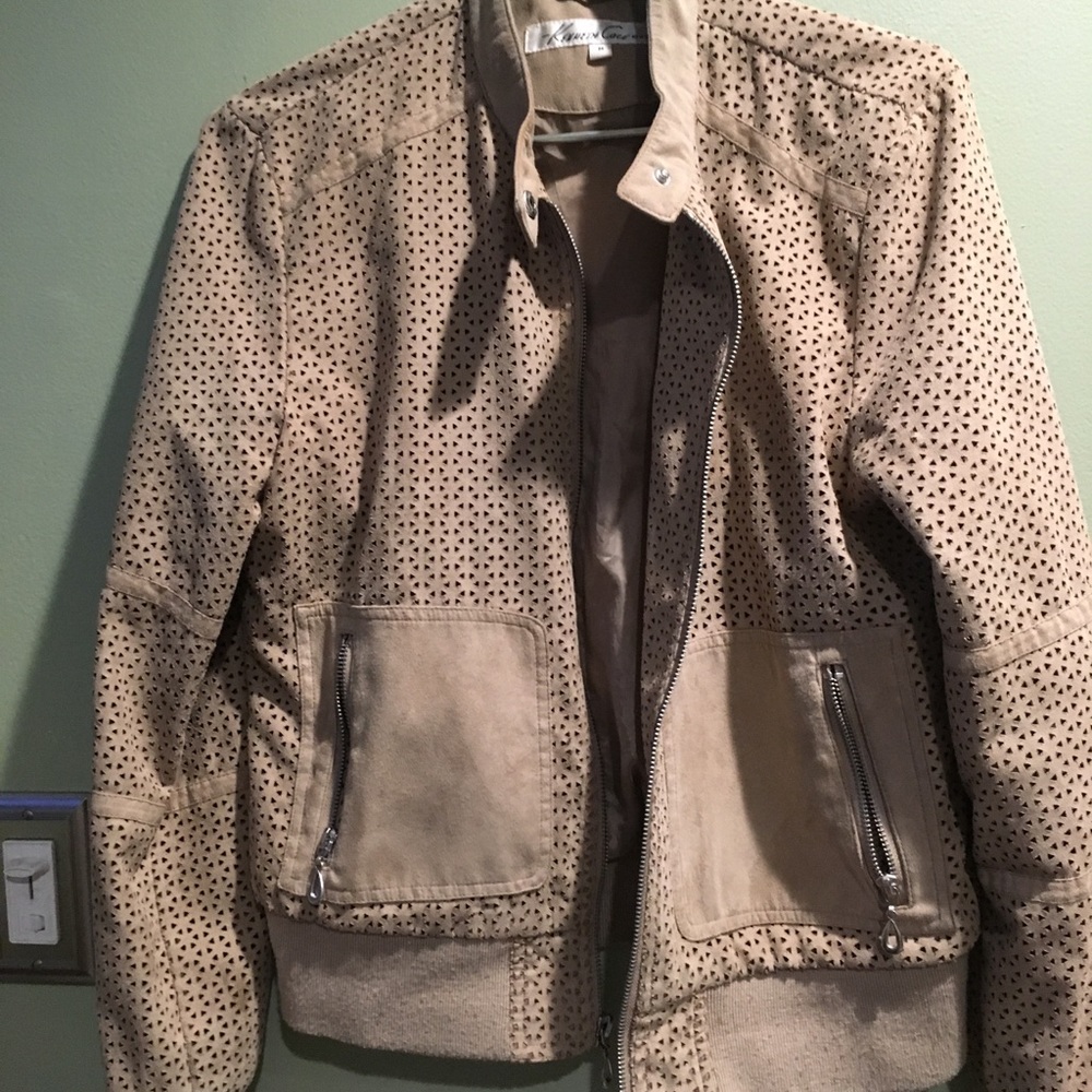 Kenneth Cole Spring short suede jacket - Picture 4 of 5